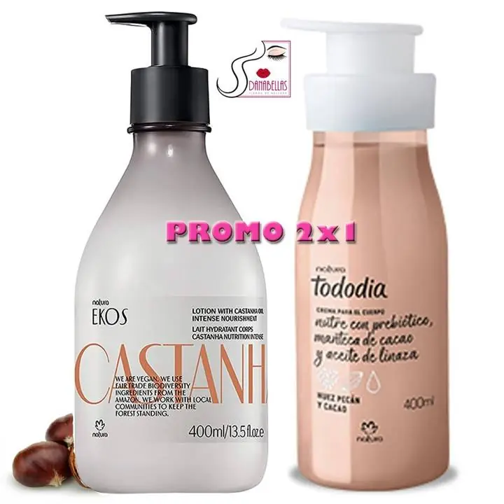 Kit Natura X 2u Ekos Castaña Pulpa Hidratante+ Crema Tododia