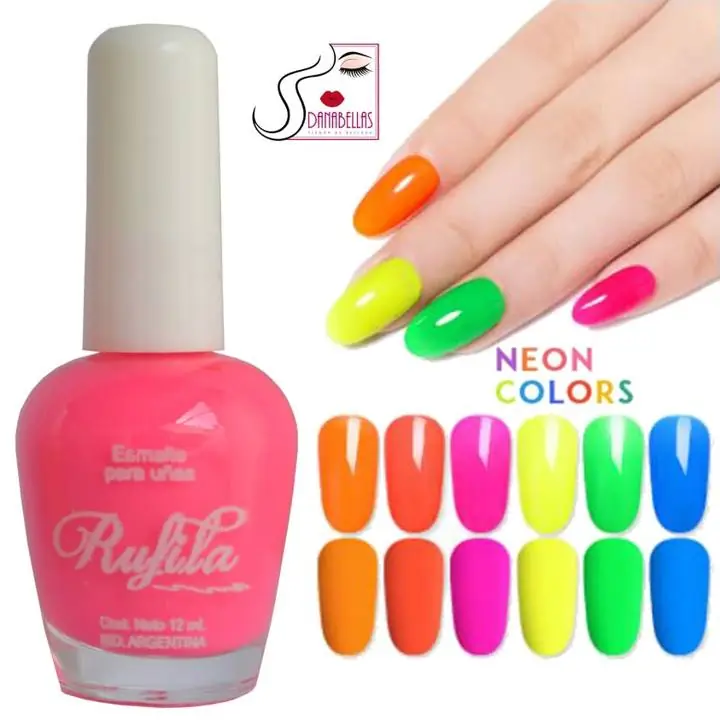 Esmalte para uñas colores Neon larga Duración Secado Rápido