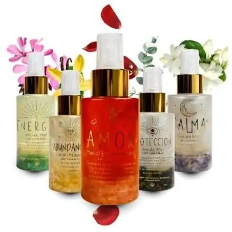Perfumes Áuricos con Cristales Cuarzos y Flores de Bach 100