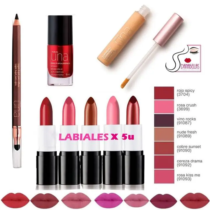 Kit maquillaje x 8U corrector labiales esmalte lápiz delineador de ojos