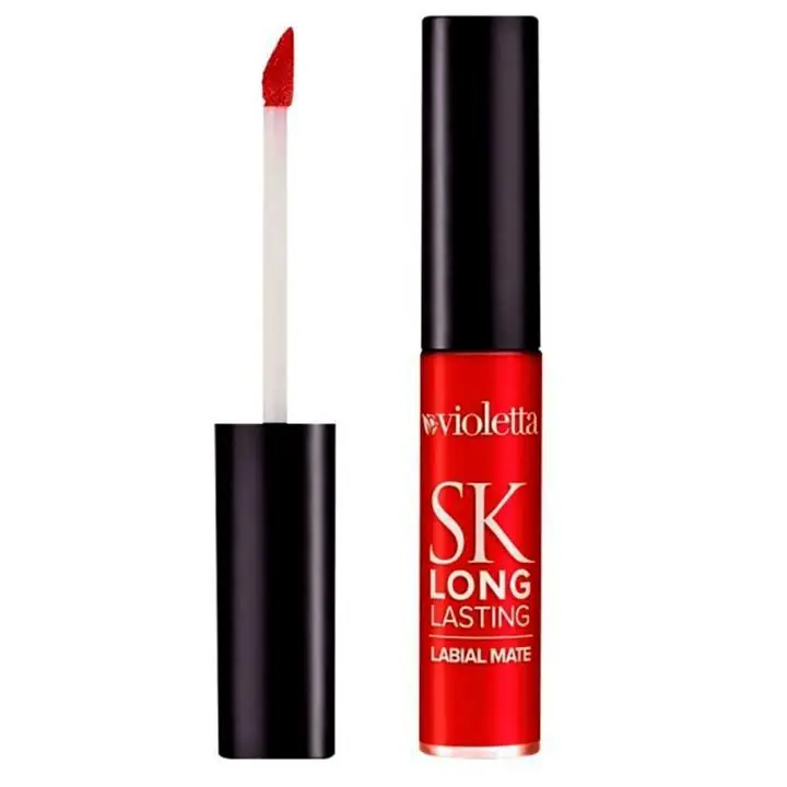 Labial Matte Rojo Pasión Larga Duración Violetta Cosméticos