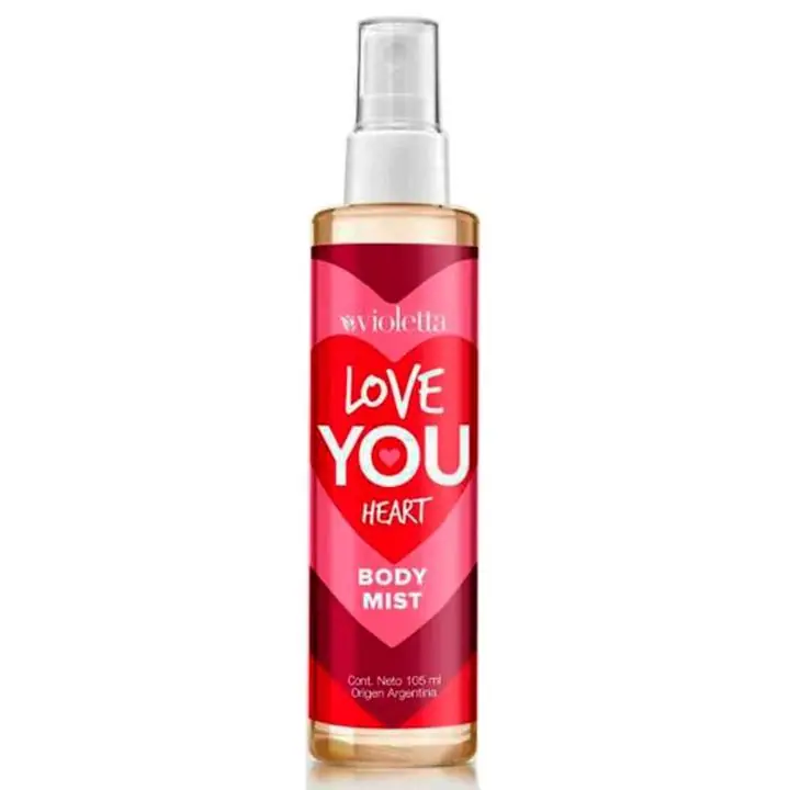 Perfume Femenino Body Mist love You Heart Violetta