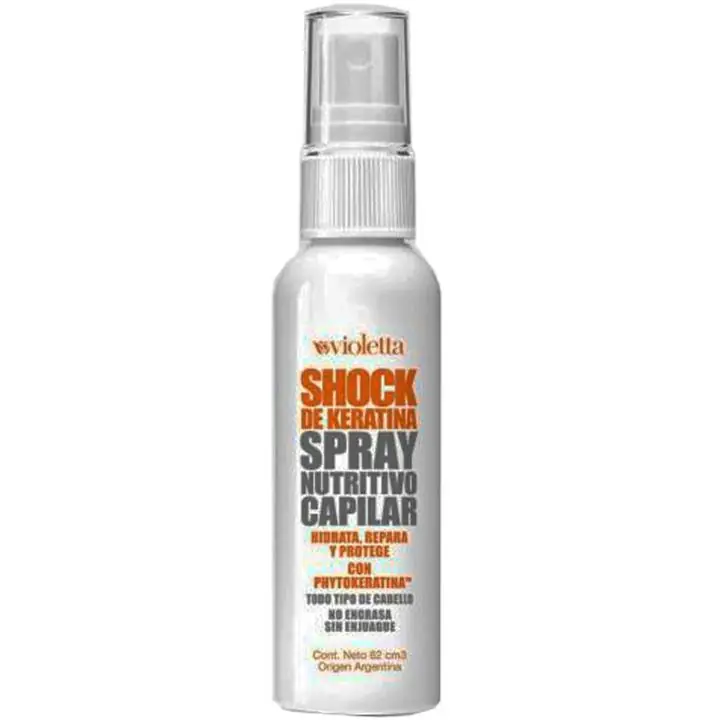 Shock de Keratina en Spray nutritivo capilar Violetta Cosméticos
