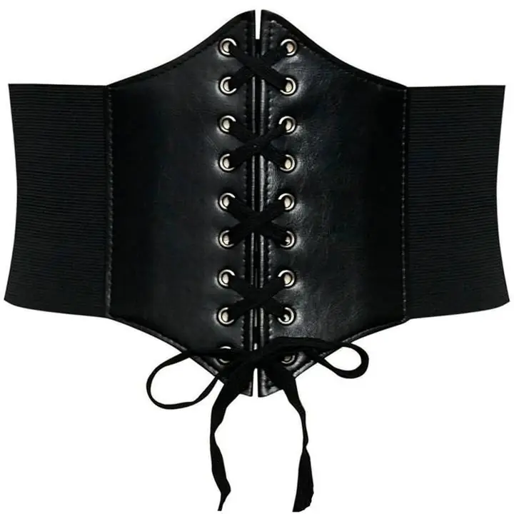 Corset Bajo Busto Ecocuero Charol Elastizado