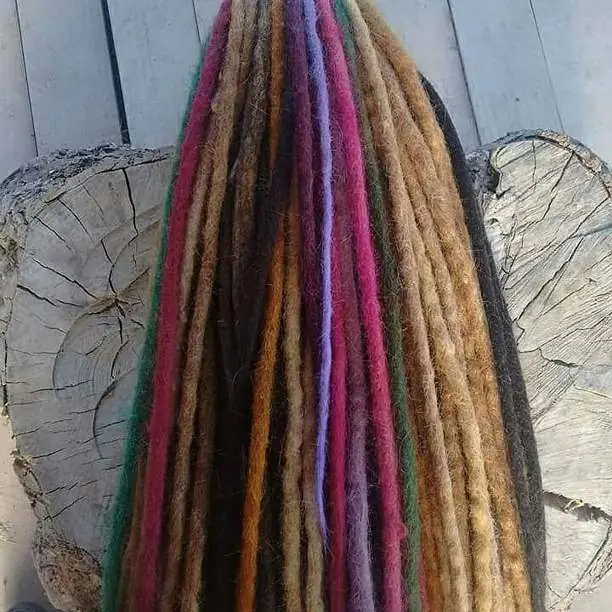 Dreadlocks rastas de pelo naural humano 30 cm de largo