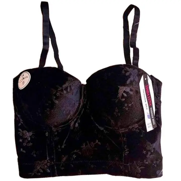 Corset Top Strapless importado Gamuza