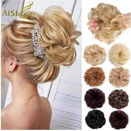 Extensiones rodetes postizos colitas simil pelo natural kanekalon moños mágicos