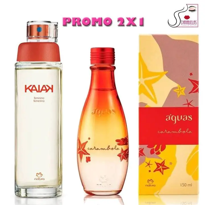 Promo 2X1 perfumes natura: kaiak clásico femenino+ aguas carambola