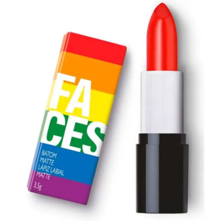 Labial Rojo Faces Natura Cosméticos