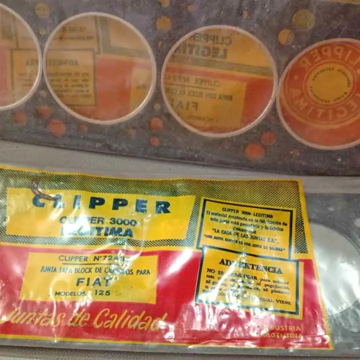 Fiat 125 junta tapa cilindros marca Clipper
