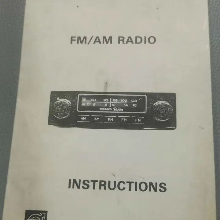 Volvo manual radio decada del 70