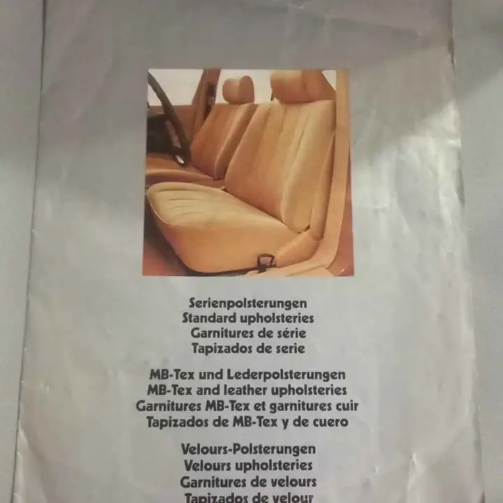 Mercedes benz 280 250 350 230 folleto tapiceria