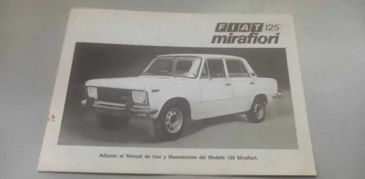 Fiat 125 mirafiori manual adjunto