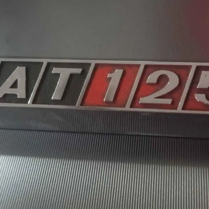 Fiat 125 coupe insignia trasera nueva