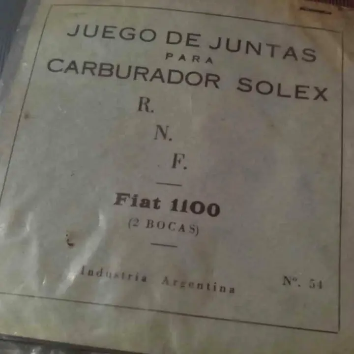 Fiat 1100 Solex 2 Bocas Juntas Carburador