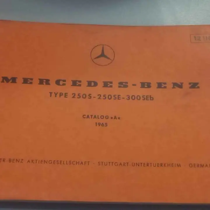 Mercedes benz 250 300 año 1965 catalogo despiece