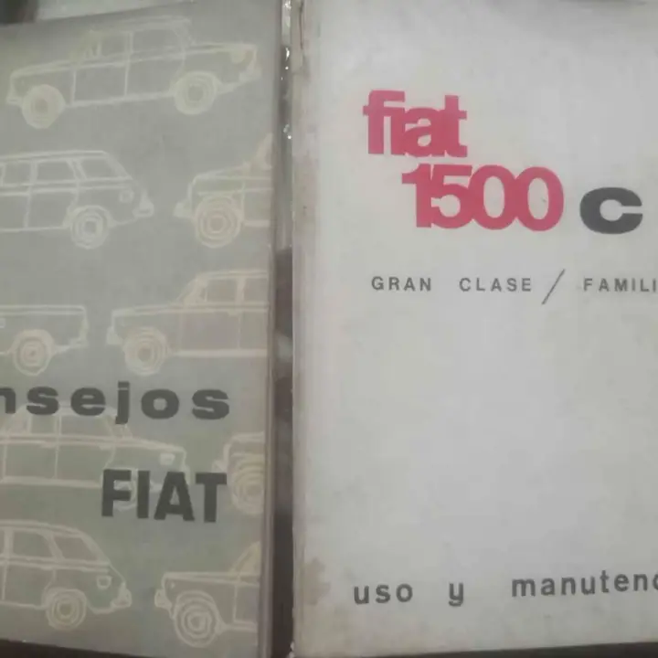 Fiat 1500 Set Manuales de Guantera 1966
