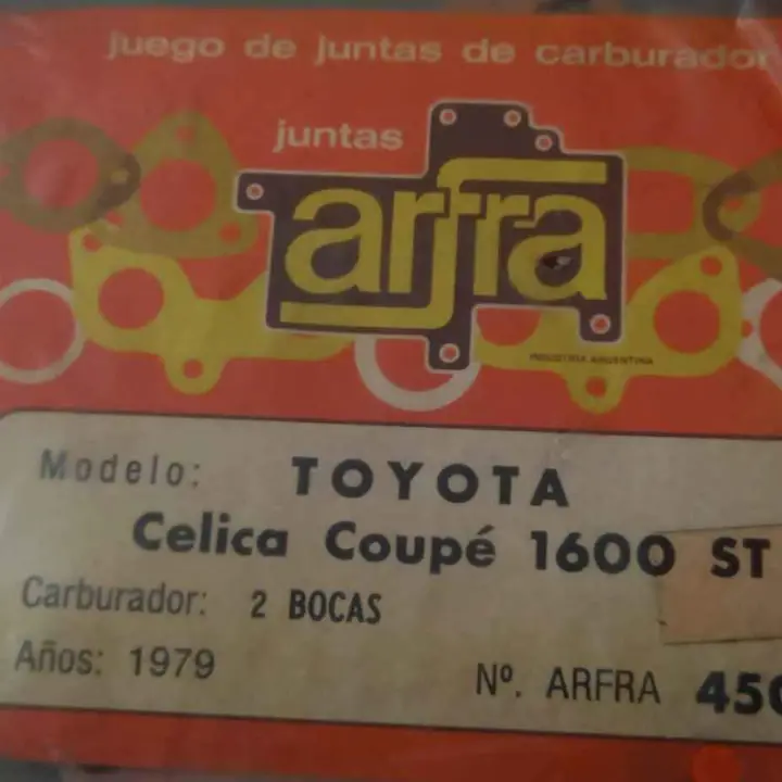 Toyota Celica Coupe 1979 Juntas Carburador