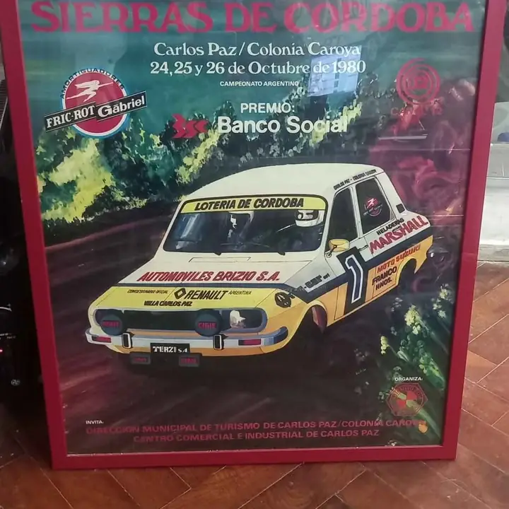 Cuadro lamina rally Cordoba 1980