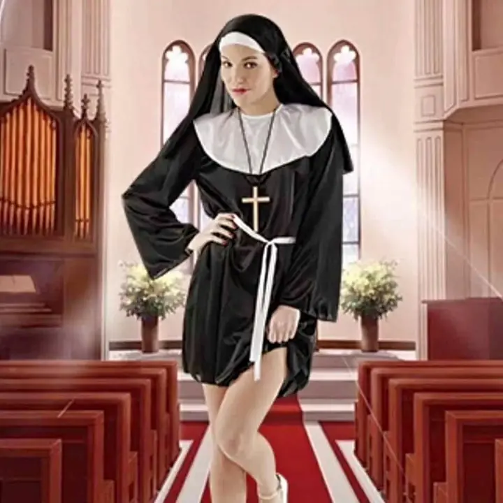 Disfraz monja sexi mujer disfraces Halloween personajes vestuarios accesorios