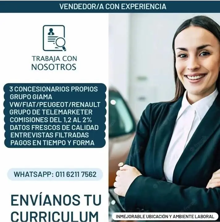 Vendedores y telemarketer con experiencia