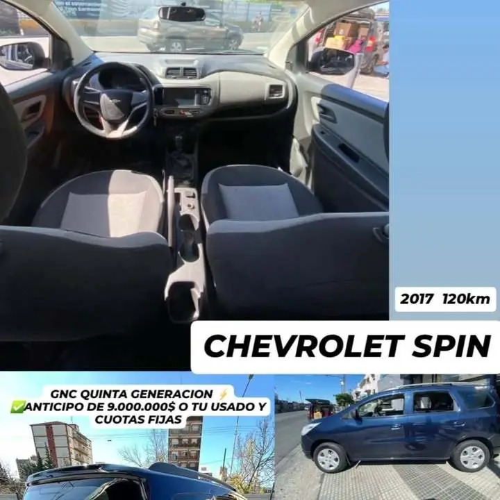 Camioneta Chevrolet spin 2017 solo 120KM GNC ultima generacion