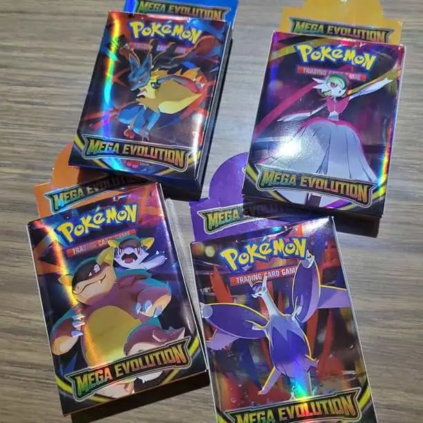 Caja con mazo cartas pokemon