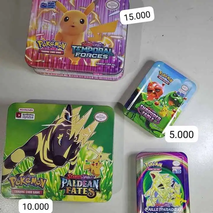 Latas de cartas pokemon