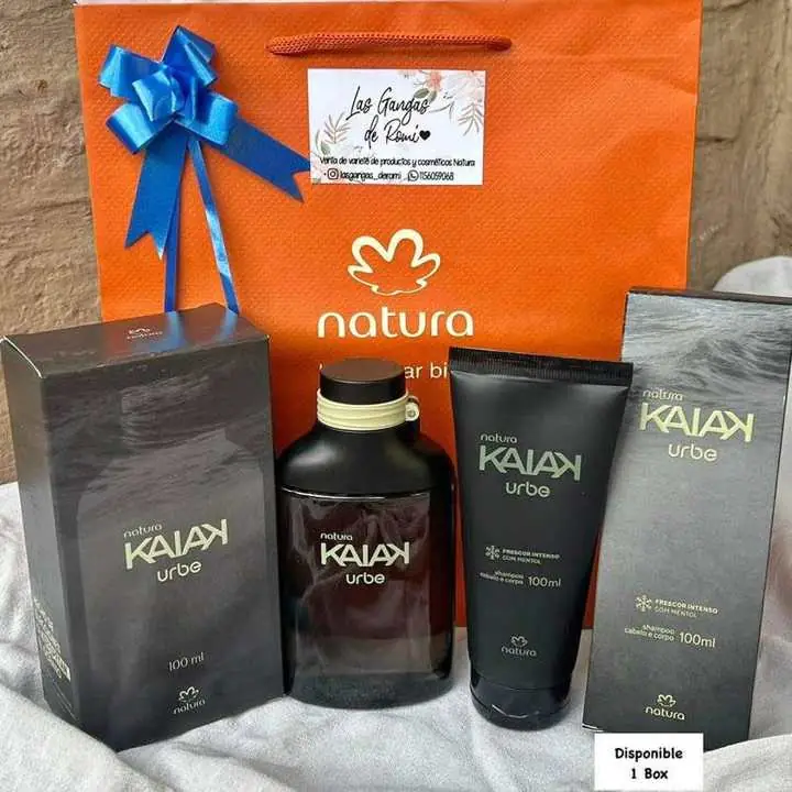Box kaiak urbe natura fragancia 100ml + shampoo cabello y cuerpo