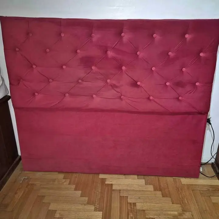 Respaldo sommier pana roja cama 2 plazas