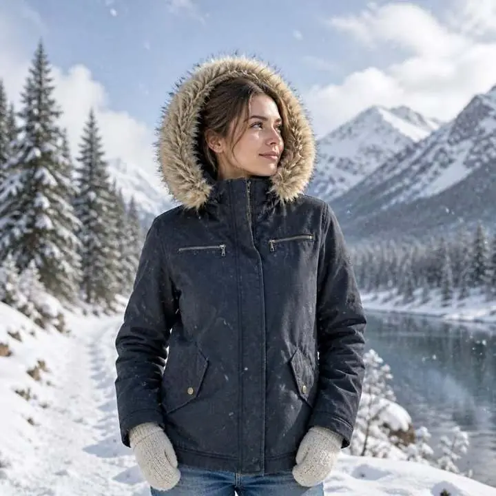 Hermosa campera gabardina cuesta blanca talle 44 forrada con bolsillos capucha desmontable