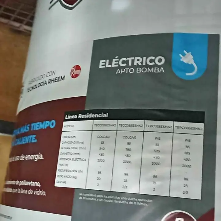 Termotanque Sherman Eléctrico 85 litros blanco