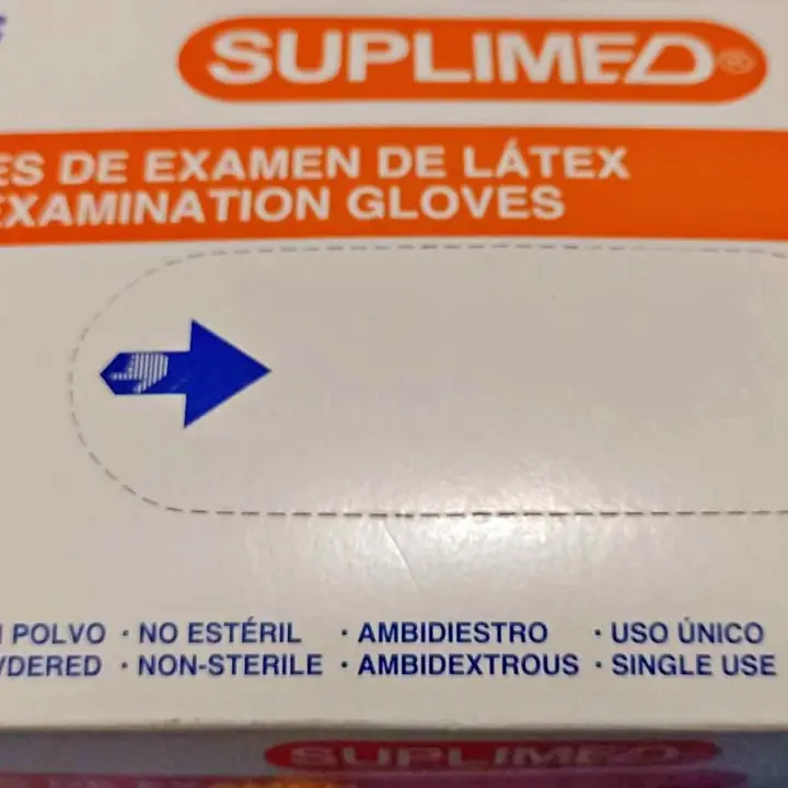 Guantes de examen de latex - Talle M - 100 unidades