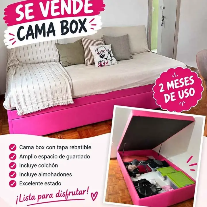 Cama box muy Poco uso