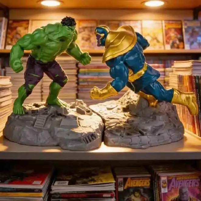 Figuras marvel heroes y villanos luppa hulk vs thanos