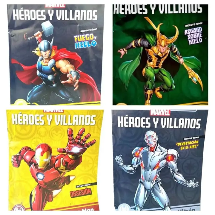 Fascículos marvel luppa heroes y villanos