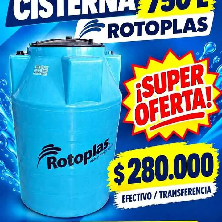 Cisterna 750L rotoplas $ 280000