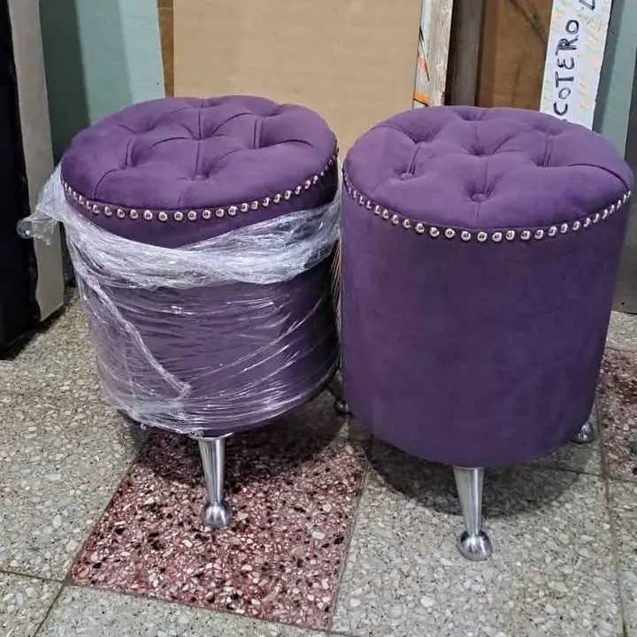 Traemos Puff circular a solo $45,000 Todos los colores Telas Pana Chenille