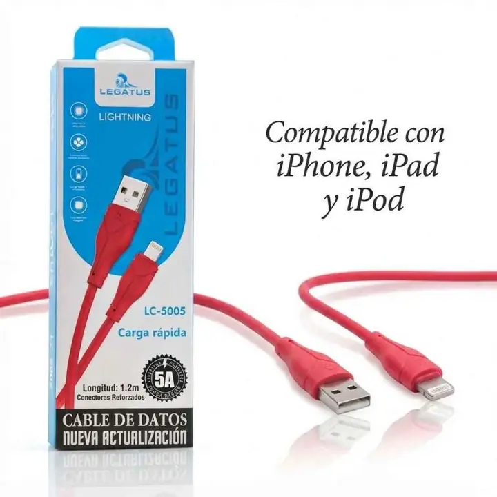 Cable cargador para iphon