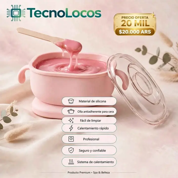 Olla de cera de silicona