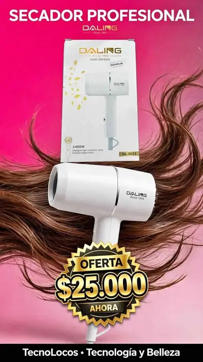 Planchita alisadora de pelo + secador de pelo