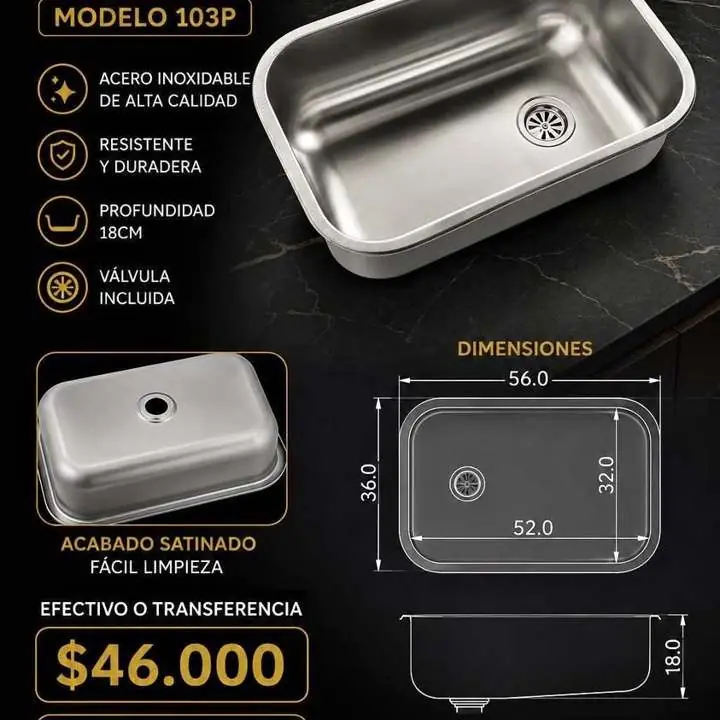 Bacha cocina 103p