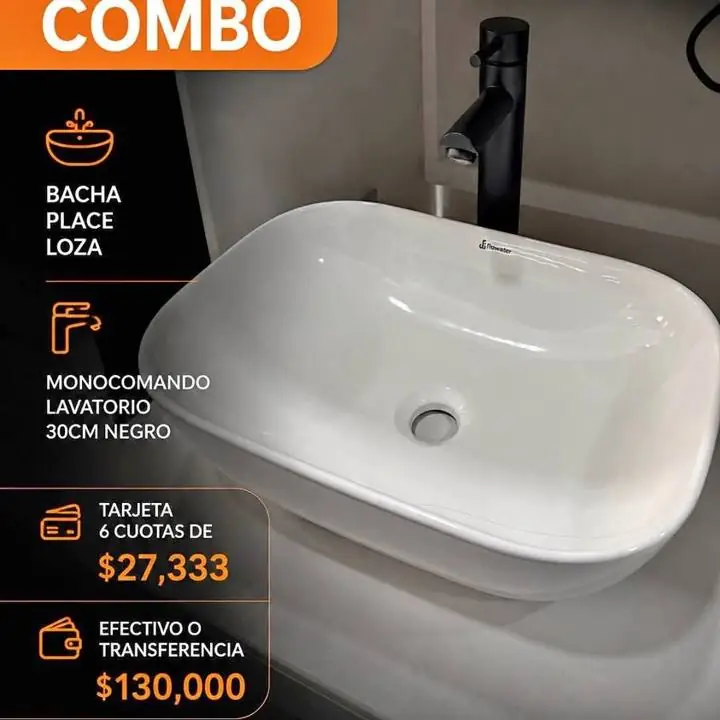 Combo bacha y Grifería
