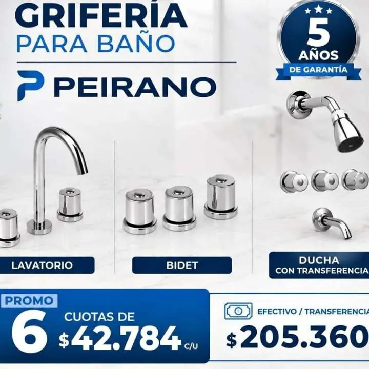 Combo Completo Grifería Peirano