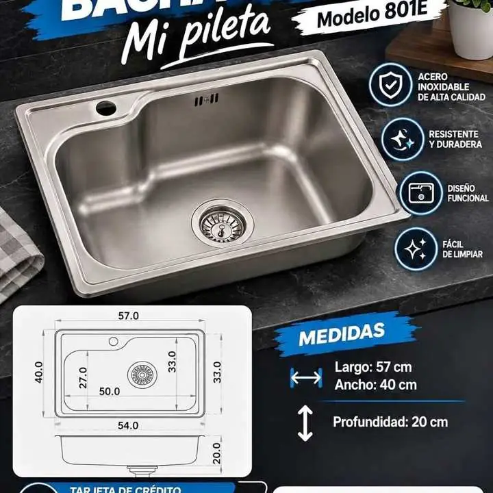 Bacha Cocina 801E