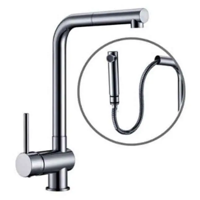 Grifería Monocomando Cocina Pico Extensible Cromo