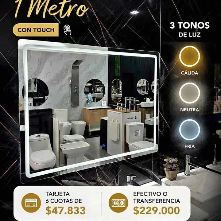 Espejo led c/touch 1x80