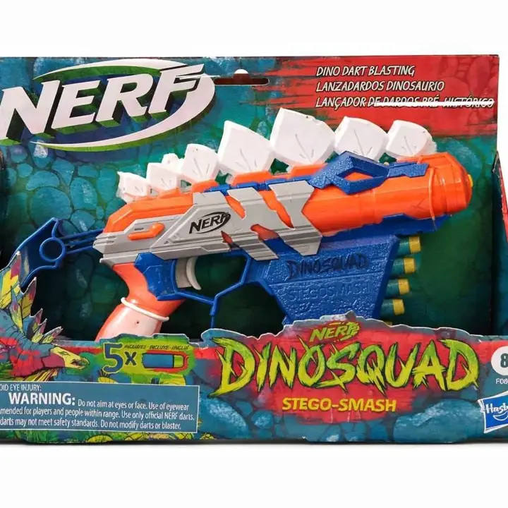 Pistola Nerf dinosaurio dardos