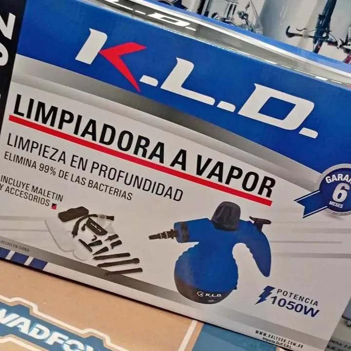 Limpiadora a Vapor 1050w Elimina 99% de las bacterias/incluye accesorios y maletín KLD