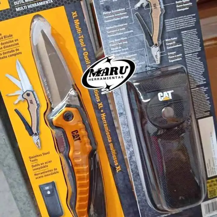 Pinza Cuchillo Multi Herramienta Material Acero/Con Estuche CAT